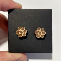 Dřevěné náušnice - tlapky