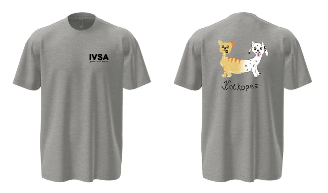 Unisex OVERSIZE tričko IVSA Brno - IVSA Brno - Velikost: M, Barva: Grey heather