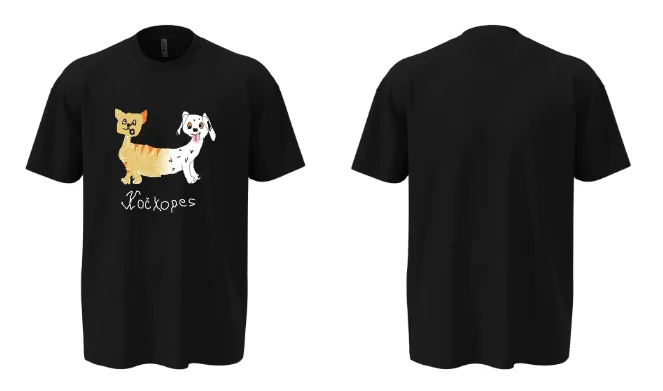 Unisex OVERSIZE tričko IVSA Brno - Kočkopes - Velikost: 3XL, Umístění: Přední strana, Barva: Stonewash denim