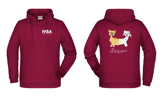 Pánská mikina IVSA Brno - IVSA - Velikost: XXL, Barva: Wine