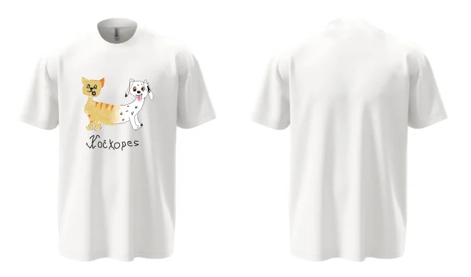 Unisex OVERSIZE tričko IVSA Brno - Kočkopes - Velikost: 3XL, Umístění: Přední strana, Barva: Stonewash denim