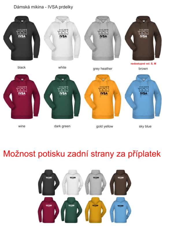 Dámská mikina - prdelky - Velikost: 3XL, Barva: Brown