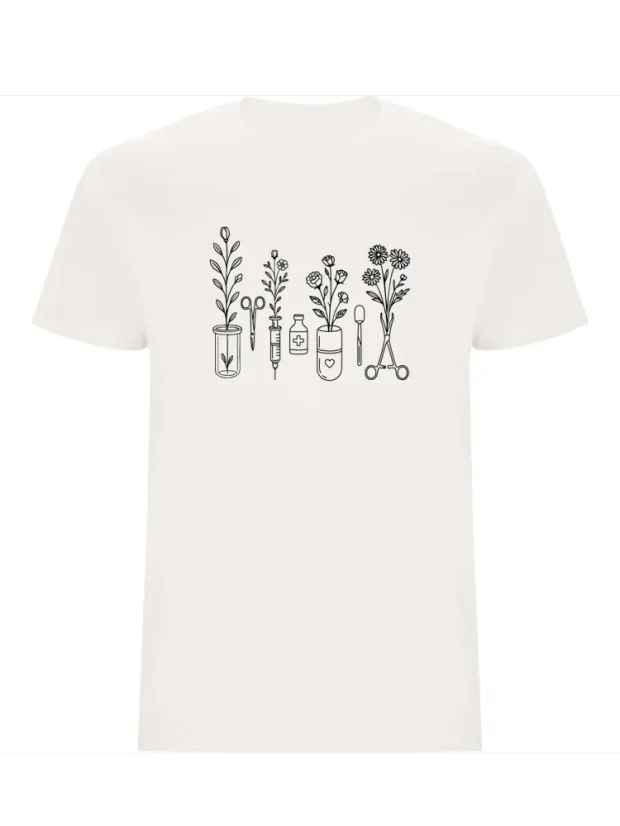 Pánské tričko - Květiny medicíny - Velikost: L, Barva: Bílá (01)