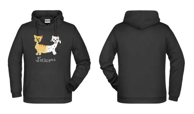 Pánská mikina IVSA Brno - Kočkopes - Velikost: M, Umístění: Přední strana, Barva: Wine