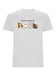 Pánské tričko „Who let the dogs out?“