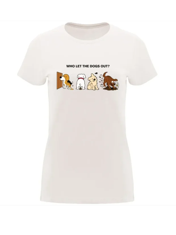 Dámské tričko „Who let the dogs out?“