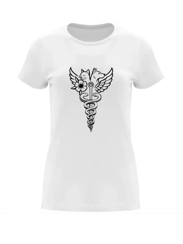 Dámské tričko - Veterinární symbol harmonie - Velikost: XL, Barva: Granátová (57)