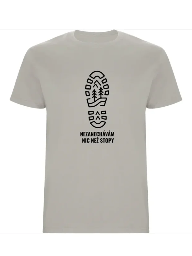 Pánské tričko - „Stopa“ - Velikost: 4XL, Barva: Betonová šedá (108)