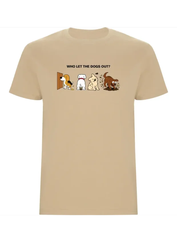 Pánské tričko „Who let the dogs out?“