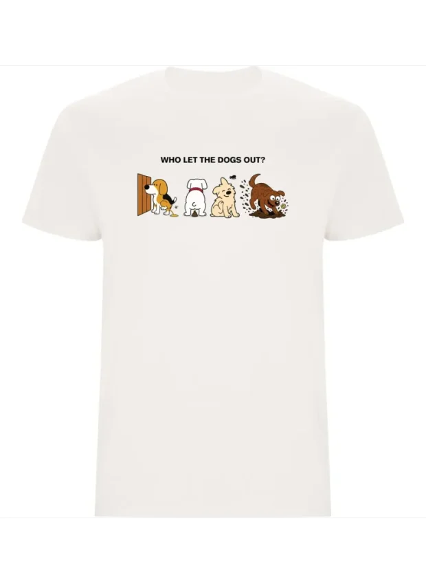 Pánské tričko „Who let the dogs out?“