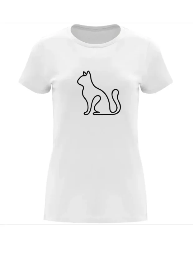 Triko dámské cat - Velikost: XL, Barva: Bílá (01)