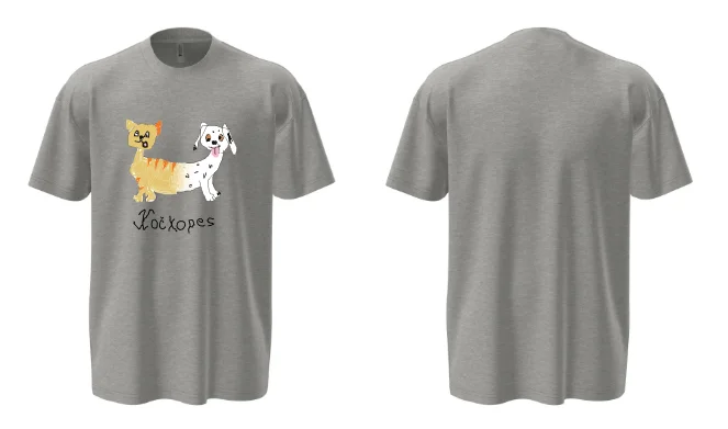 Unisex OVERSIZE tričko IVSA Brno - Kočkopes - Velikost: 3XL, Umístění: Přední strana, Barva: Stonewash denim