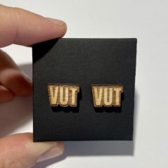 Dřevěné náušnice - VUT