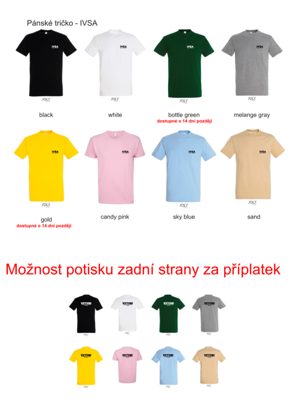 Pánské tričko - IVSA - Velikost: XXL, Barva: Bottle green