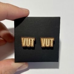 Dřevěné náušnice - VUT