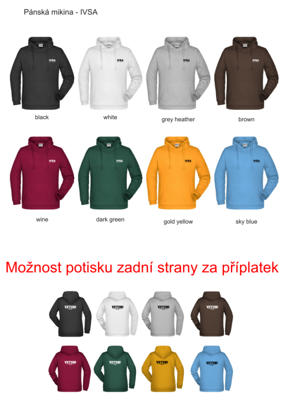Pánská mikina - IVSA - Velikost: L, Barva: White