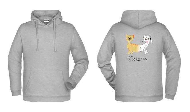 Pánská mikina IVSA Brno - Kočkopes - Velikost: M, Umístění: Přední strana, Barva: Wine