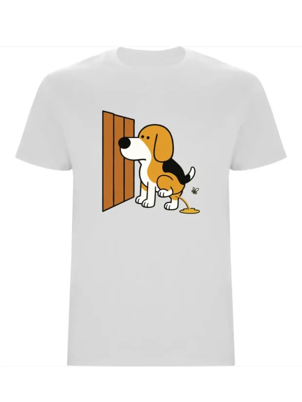 Tričko „Pes a loužička“ - Velikost: 3XL, Barva: Cappuccino (132)